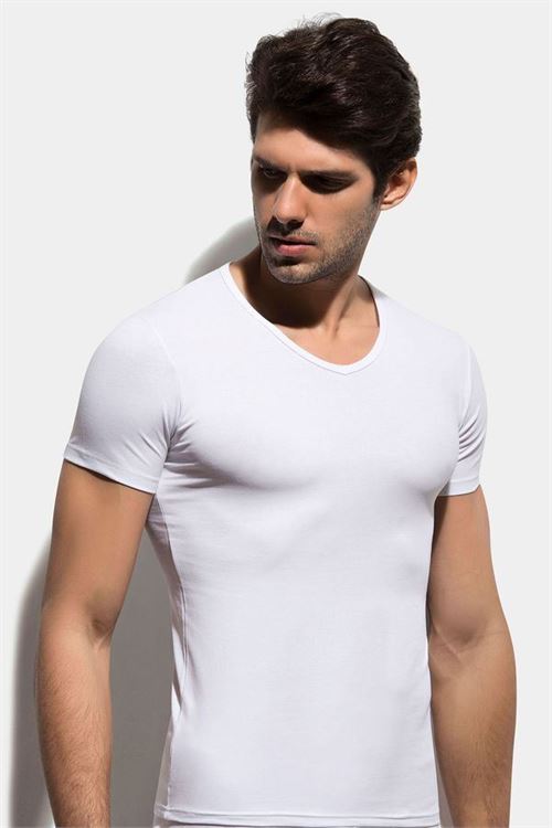 Мужская футболка c длинный рукав с V-образным выре 6