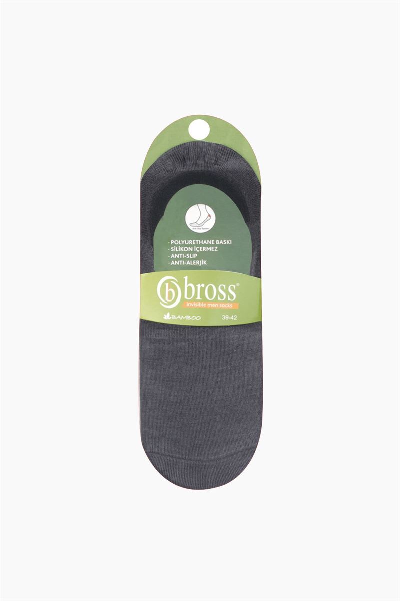 SIMPLE BAMBOO MEN S INVISIBLE SOCKS SMOKED