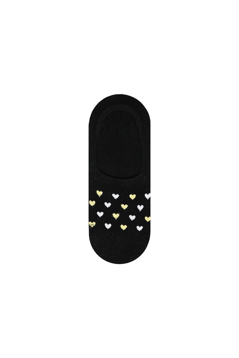CIRCLE, POINT, HEART PATTERNED WOMENS INVISIBLE S