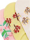 LILY PATTERNED WOMENS UNVISIBLE SOCKS