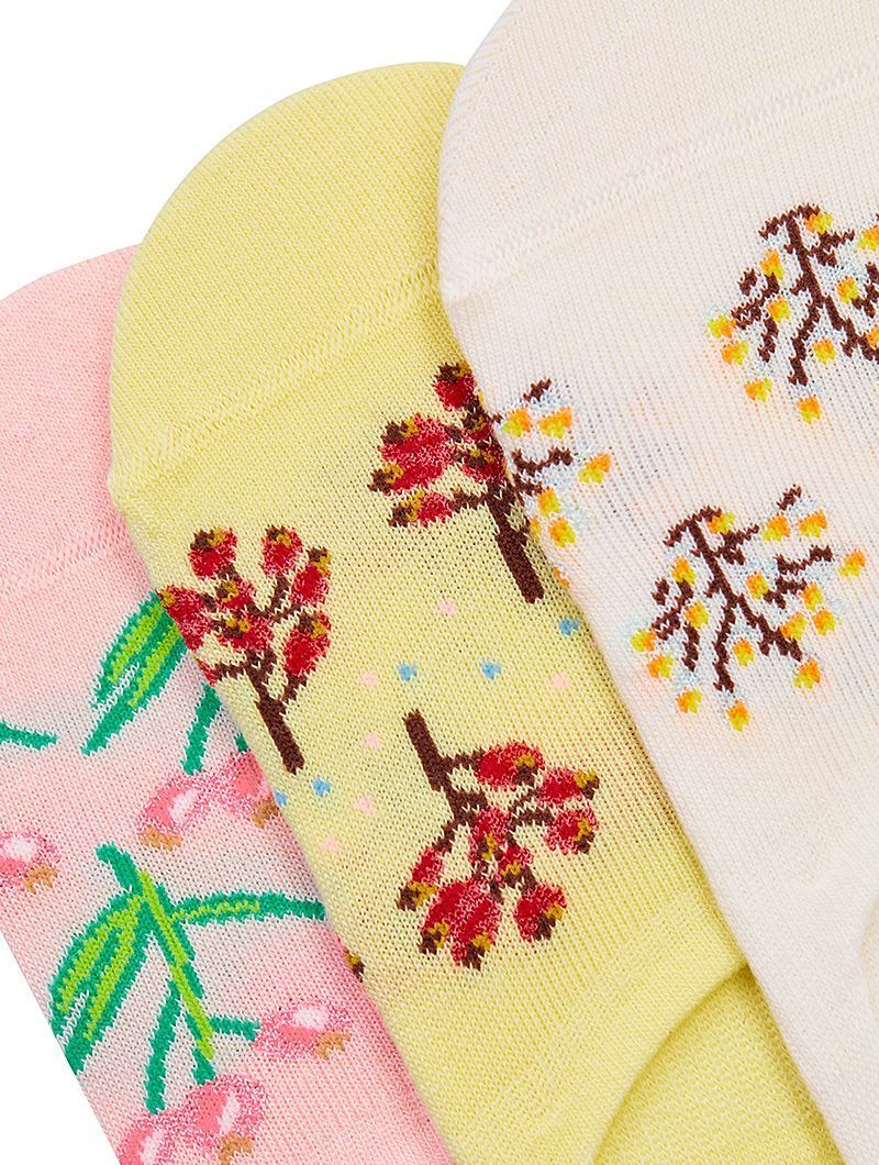 BROSS LILY PATTERNED WOMENS UNVISIBLE SOCKS ASORTY