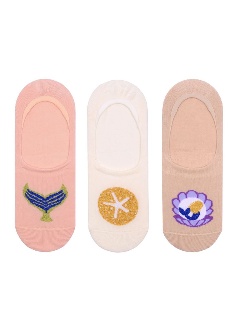 MERMAID PATTERNED WOMEN S INVISIBLE SOCKS