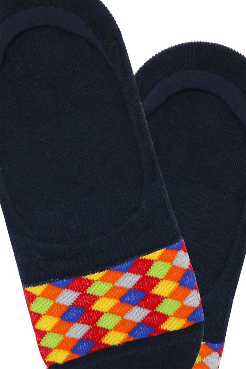BROSS CHECKED PATTERNED BOYS NO SHOW SOCKS ASORTY