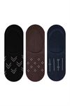 DIFFERENT LINE PATTERNED MENS INVISIBLE SOCKS