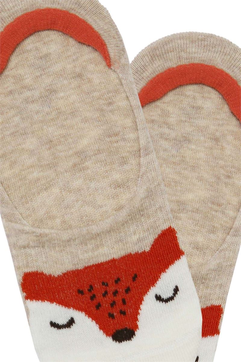 BROSS ANIMAL PATTERNED BOYS NO-SHOW SOCKS ASORTY