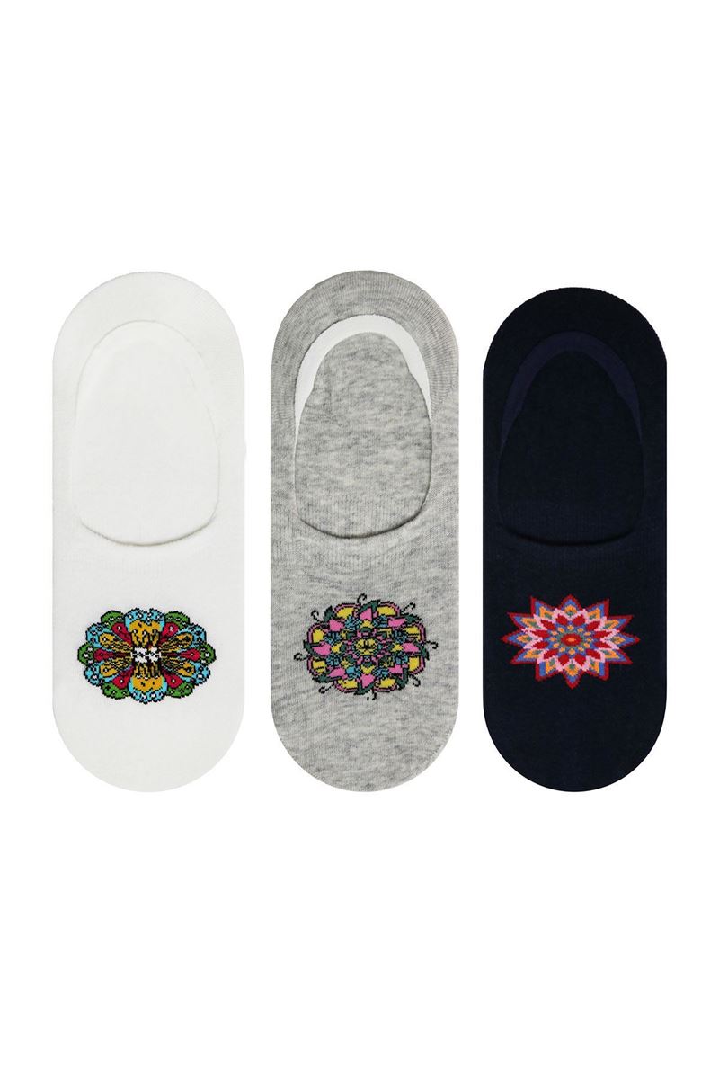 MANDALA PATTERNED WOMENS NO SHOW SOCKS