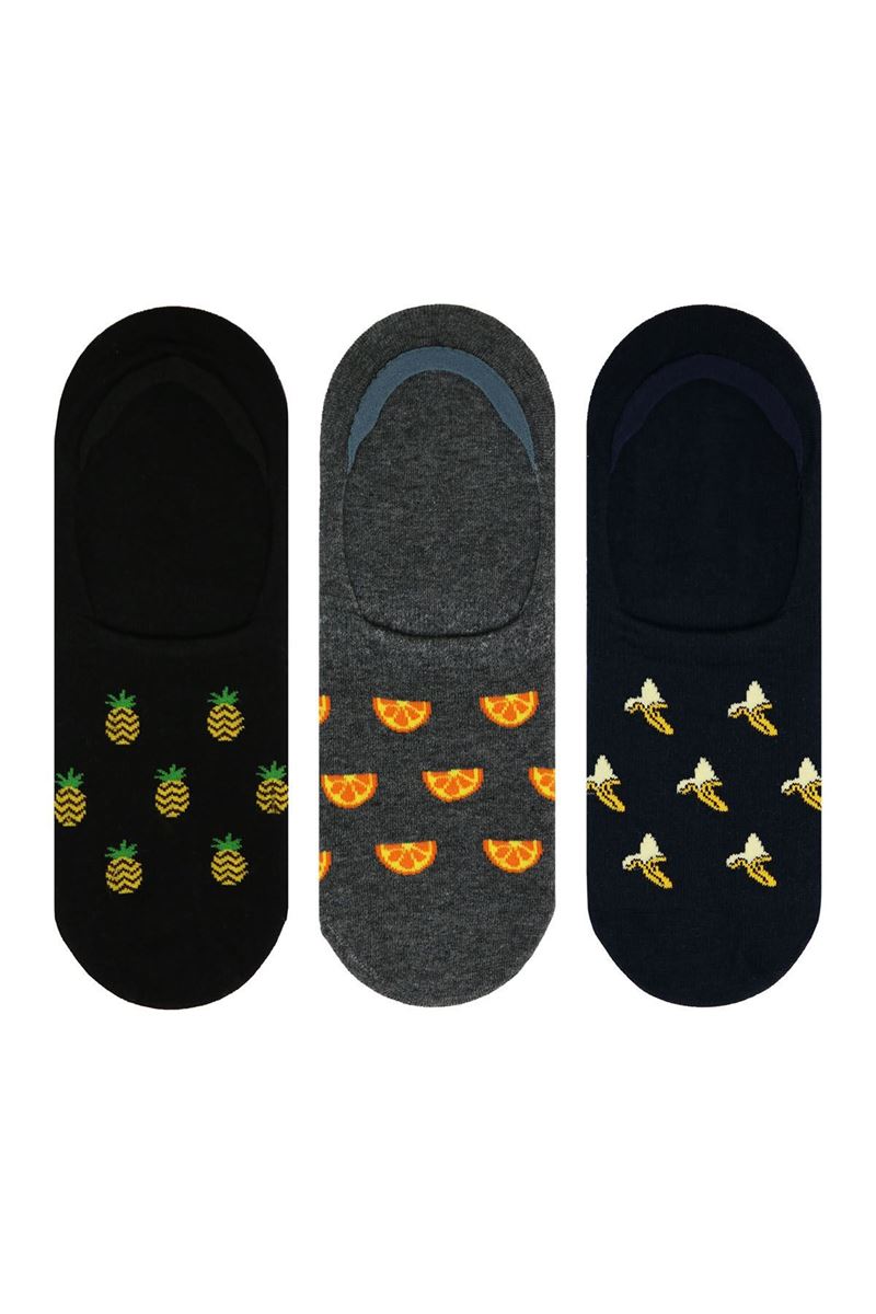 FRUIT PATTERNED PRINTED MENS INVISIBLE SOCKS