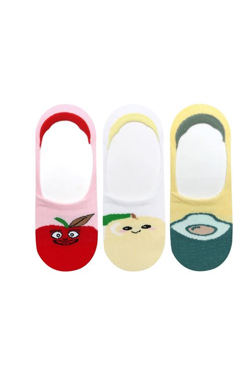 Fruit Patterned Girls No Show Socks 12