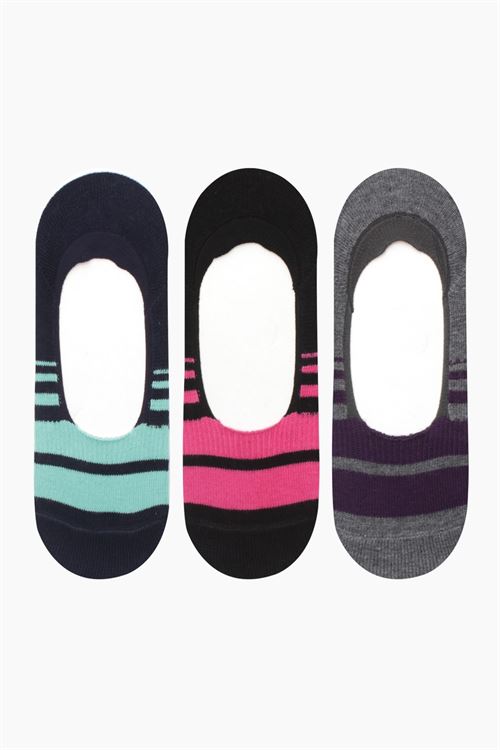 Colorful Ringed Women s Invisible Socks 12