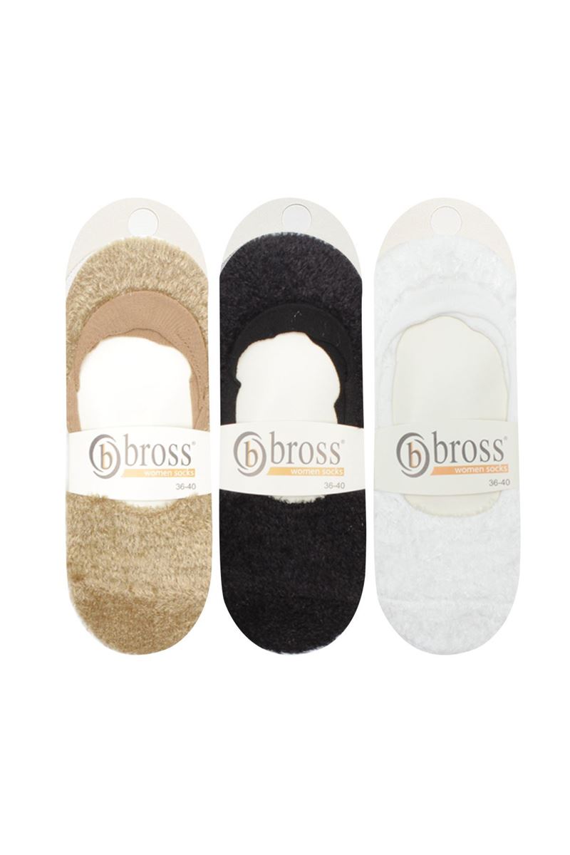 BROSS FRINGED WOMEN S INVISIBLE SOCKS ASORTY