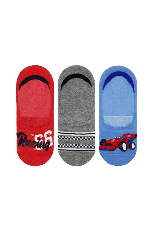 Race Themed Boys No Show Socks 12