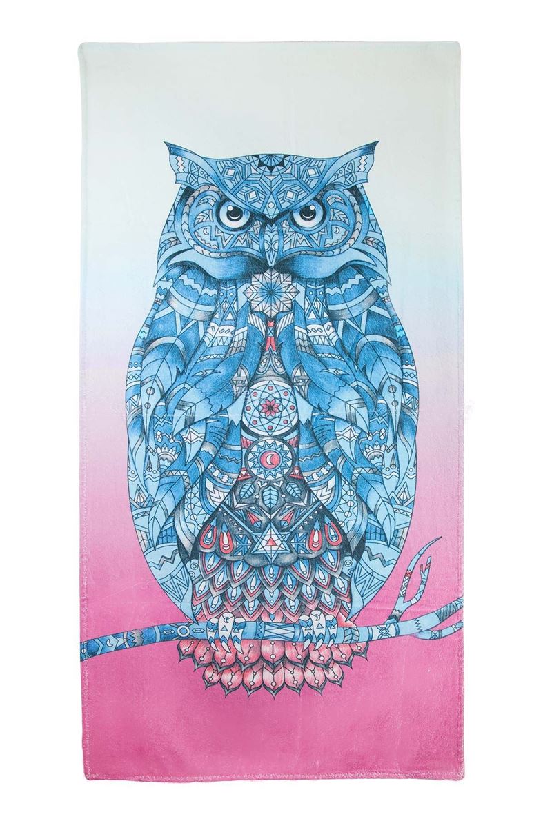 BROSS BROSS OWL PATTERN BEACH TOWEL 75X150 