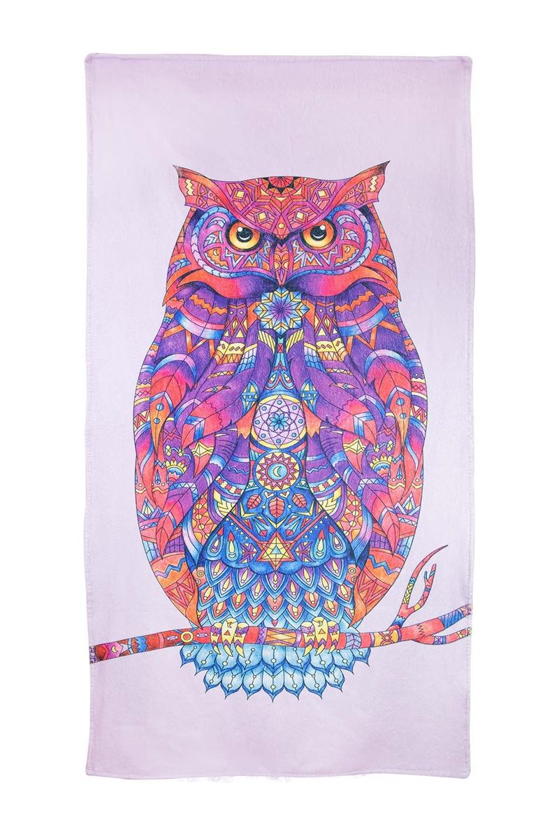 BROSS BROSS OWL PATTERN BEACH TOWEL 75X150 