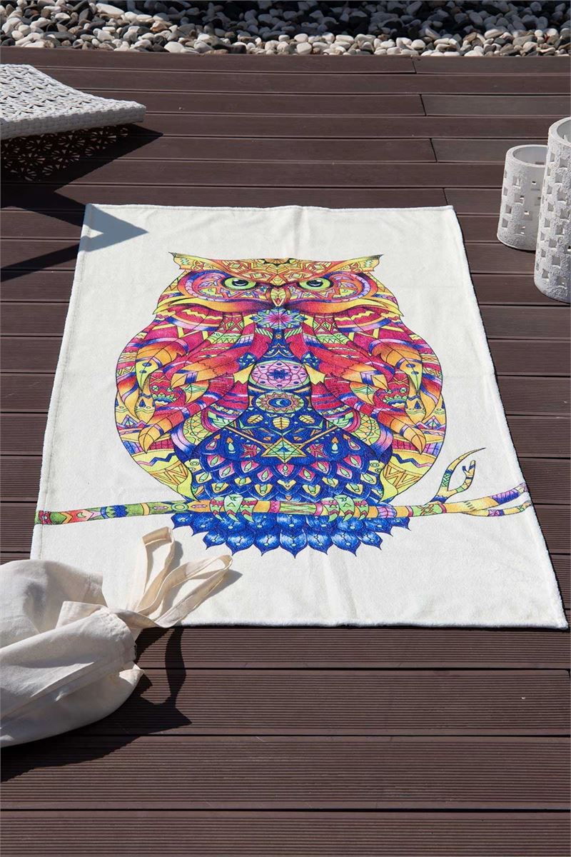 BROSS OWL PATTERN BEACH TOWEL 75X150 