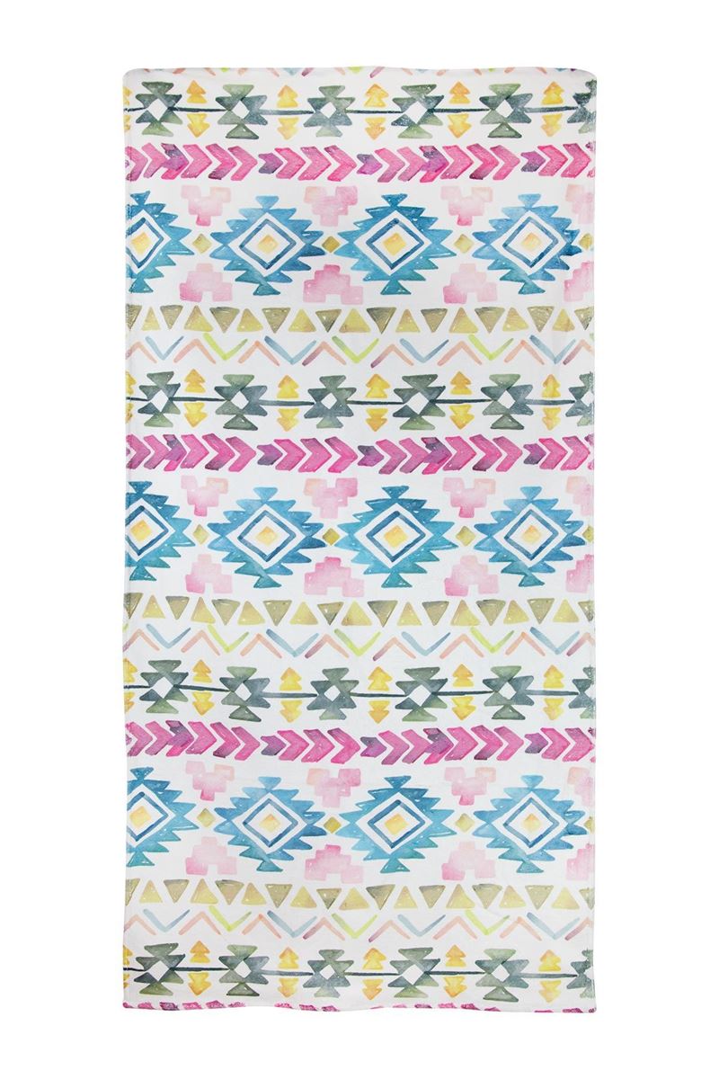 BROSS BROSS PATTERNED BEACH TOWEL 75X100 ECRU