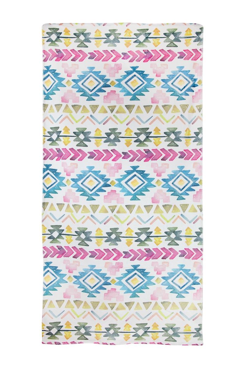 BROSS PATTERNED BEACH TOWEL 75X100 ECRU