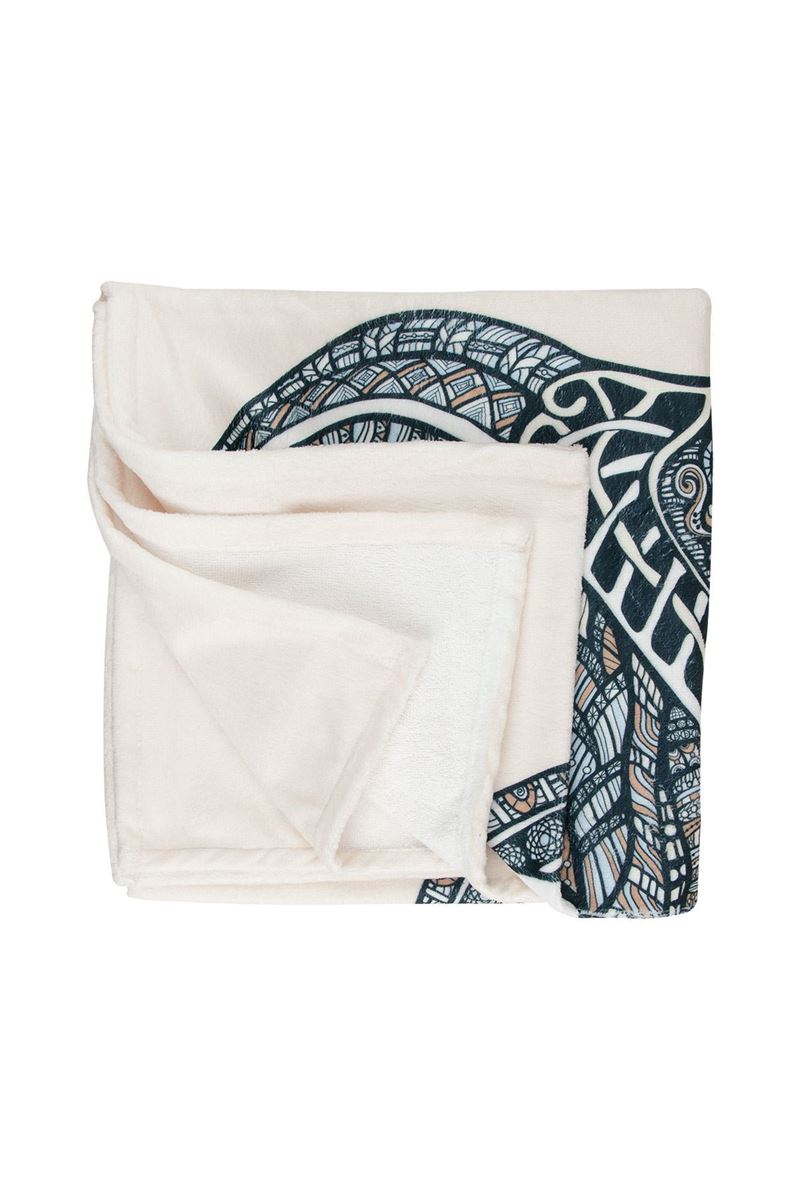 BROSS BROSS ELEPHANT PATTERN BEACH TOWEL 75X100 POWDER