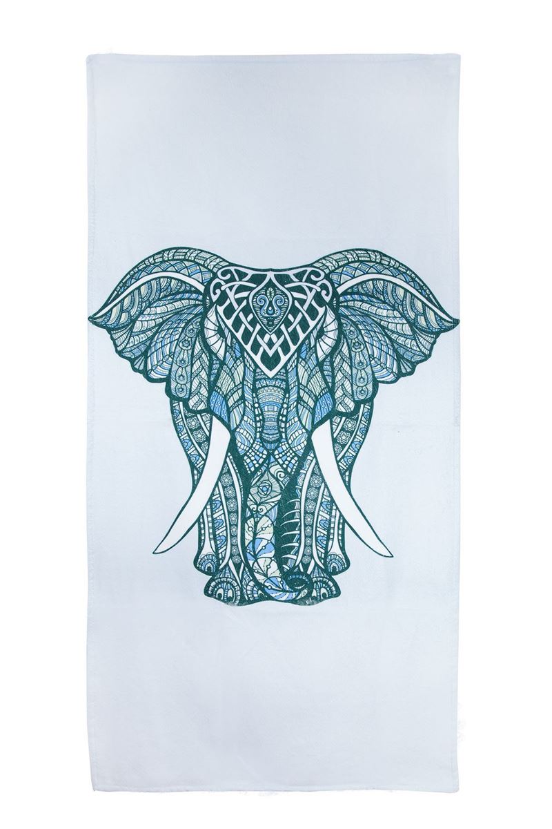 BROSS BROSS ELEPHANT PATTERN BEACH TOWEL 75X100 