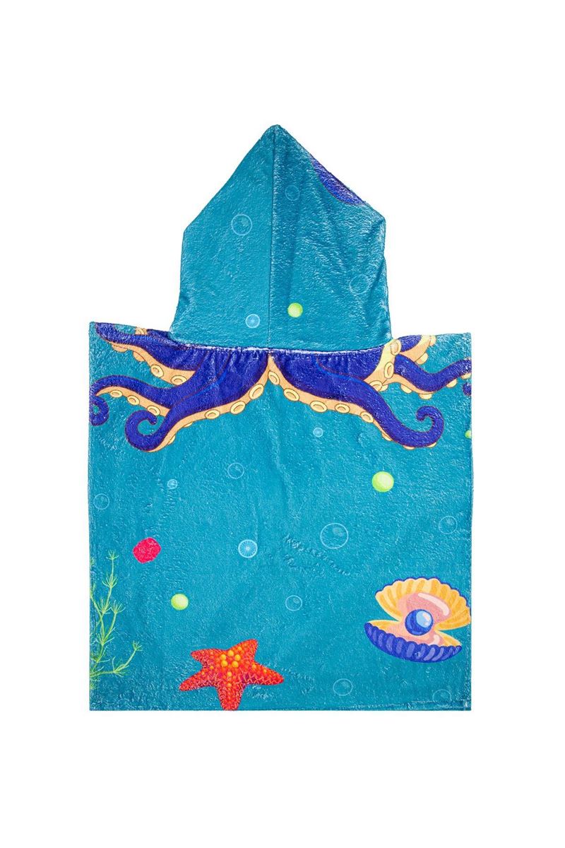 BROSS OCTOPUS PATTERN BEACH TOWEL 60X60 NAVY BLUE