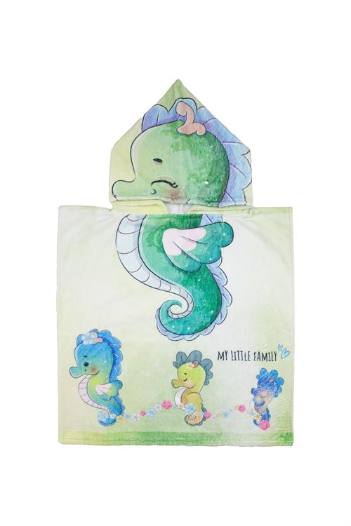 Bross Sea Horse Pattern Beach Towel 60X60 3