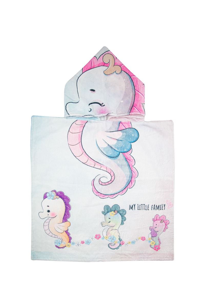 BROSS BROSS SEA HORSE PATTERN BEACH TOWEL 60X60 