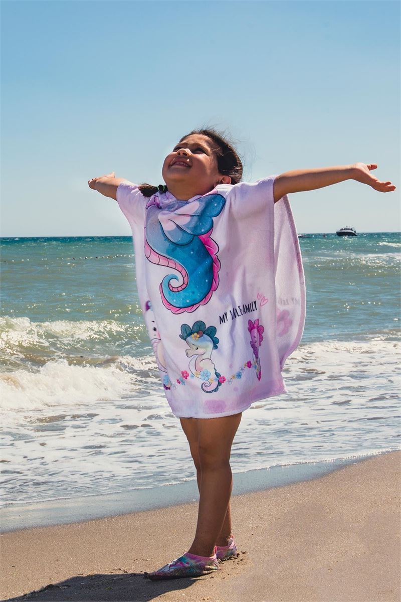 BROSS BROSS SEA HORSE PATTERN BEACH TOWEL 60X60 