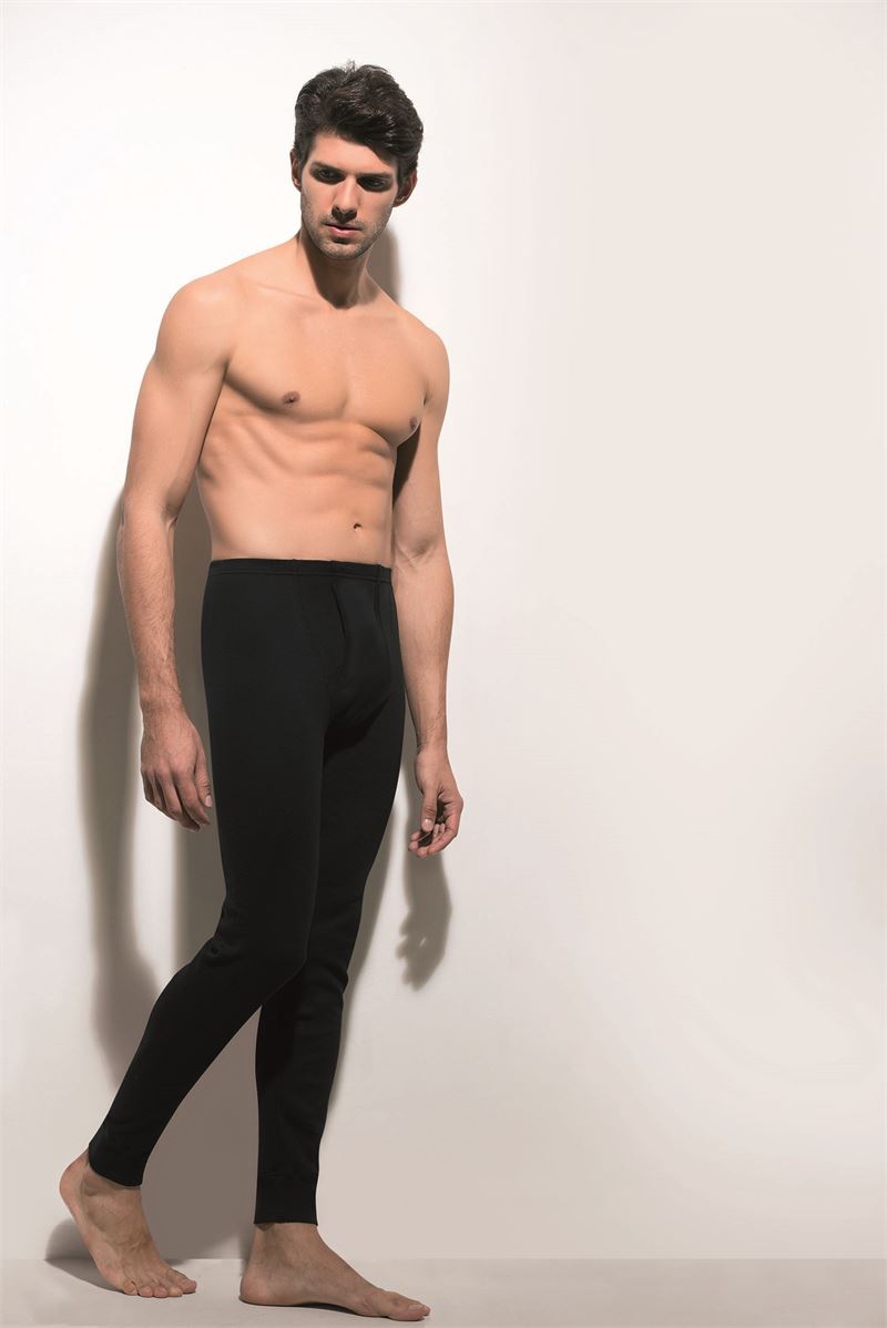 MEN %100 COTTON LEGGINGS BLACK