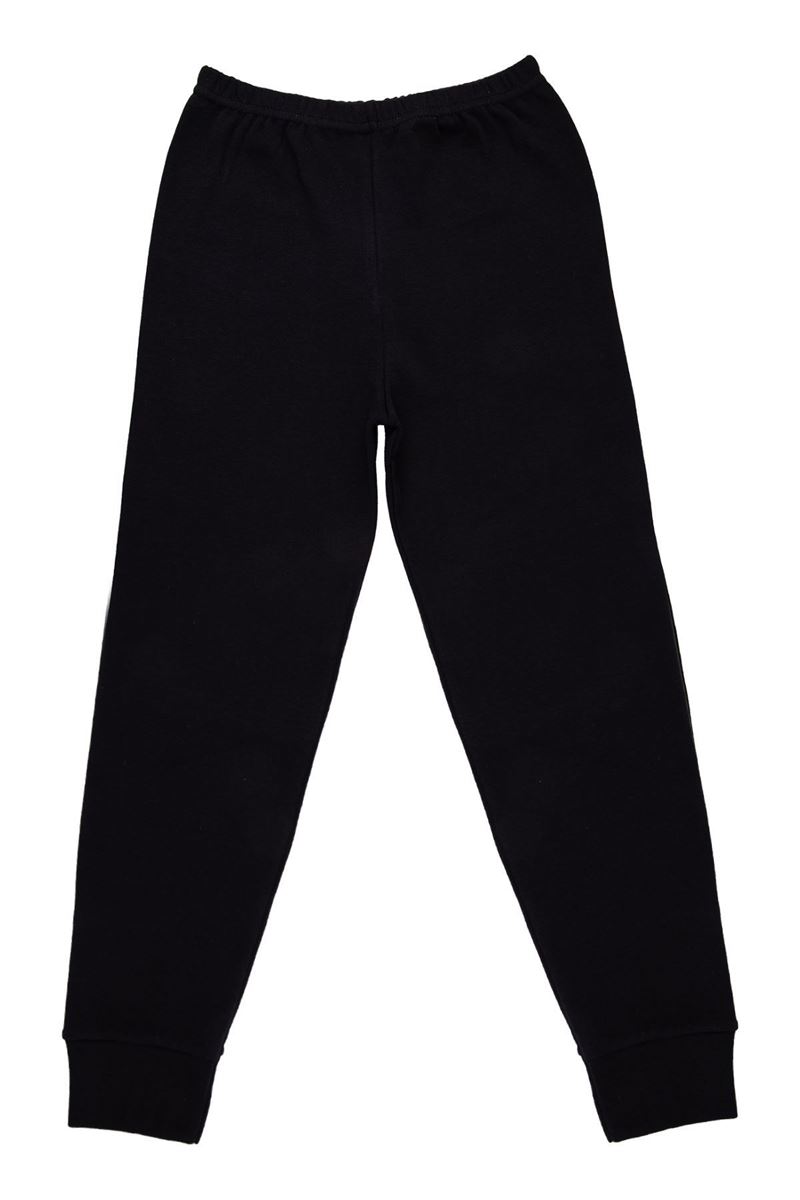 BROSS GIRLS' 100% COTTON LEGGINGS BLACK