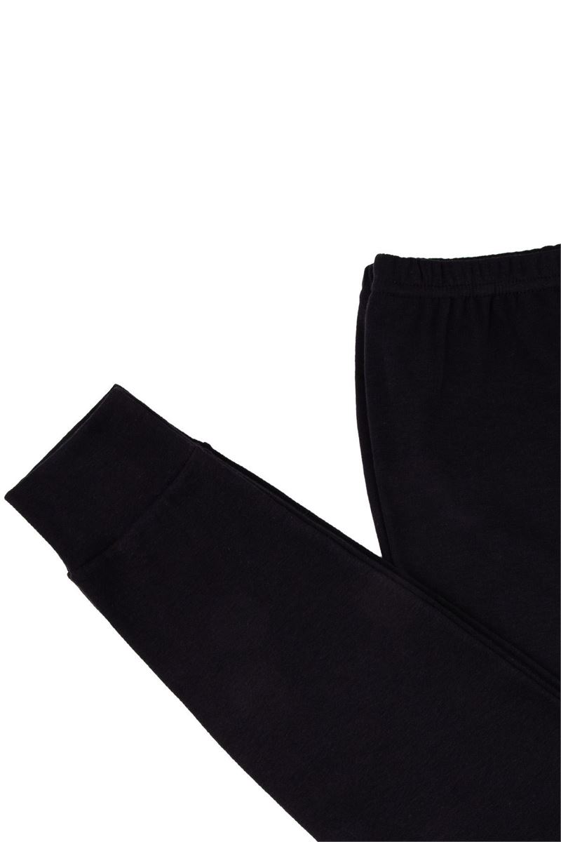 BROSS GIRLS' 100% COTTON LEGGINGS BLACK