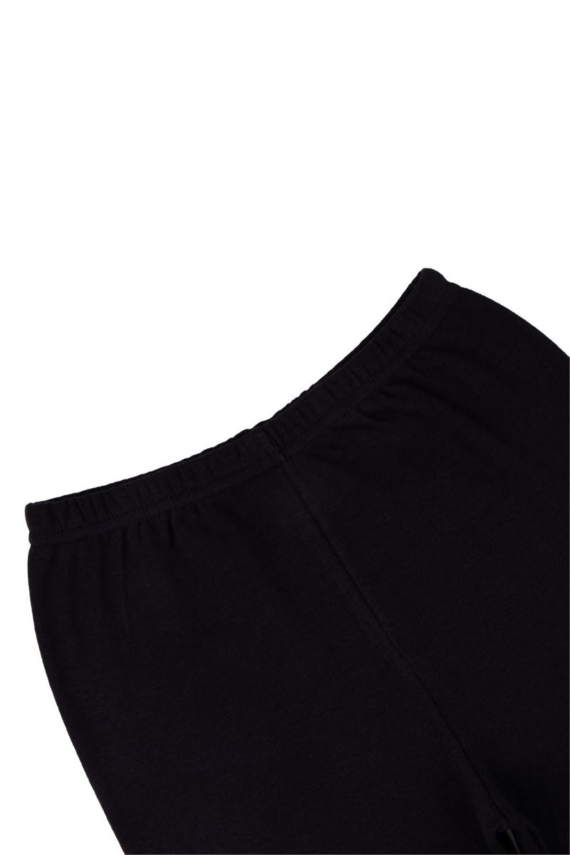 BROSS GIRLS' 100% COTTON LEGGINGS BLACK