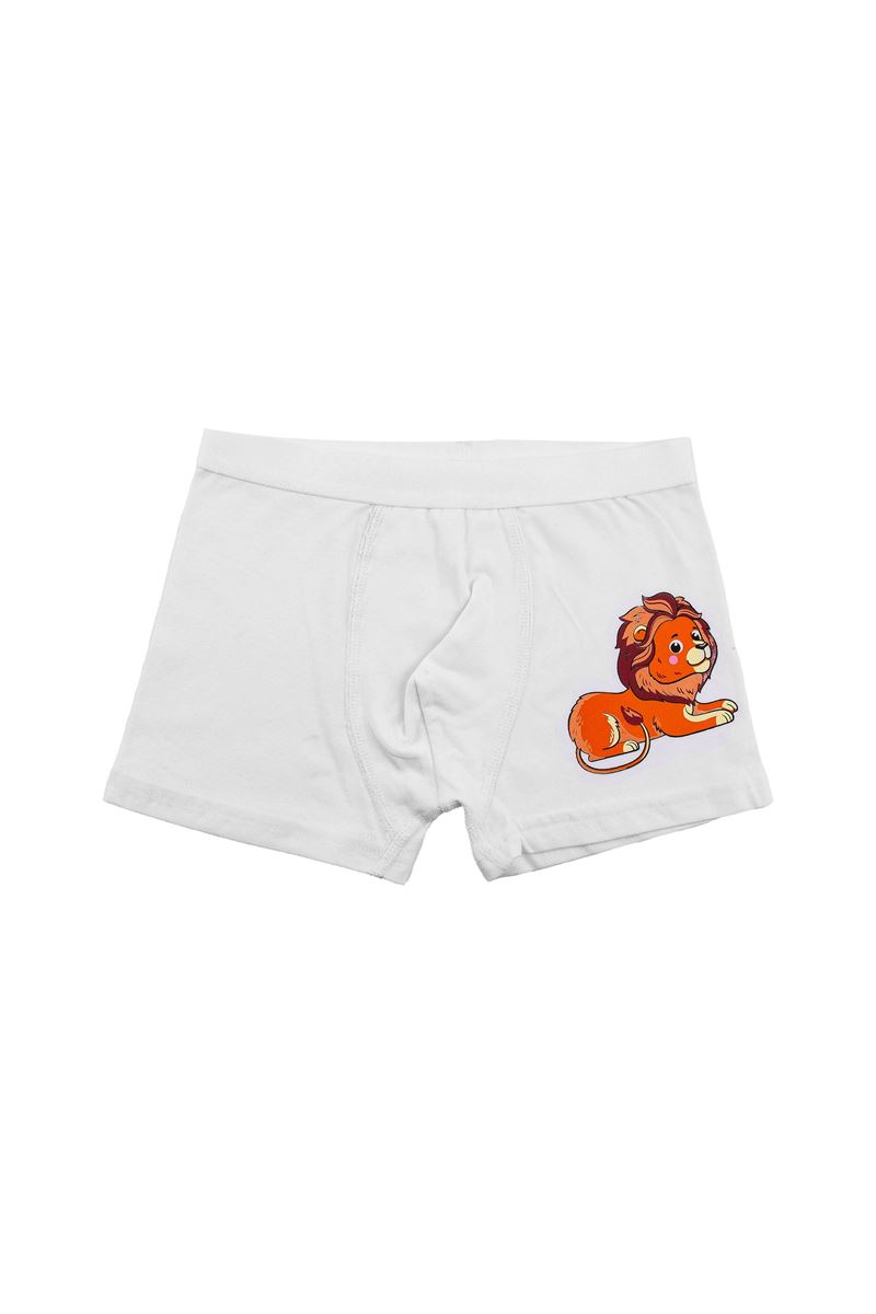 BOYS' ANIMALS VEST BOXER PACK WHITE