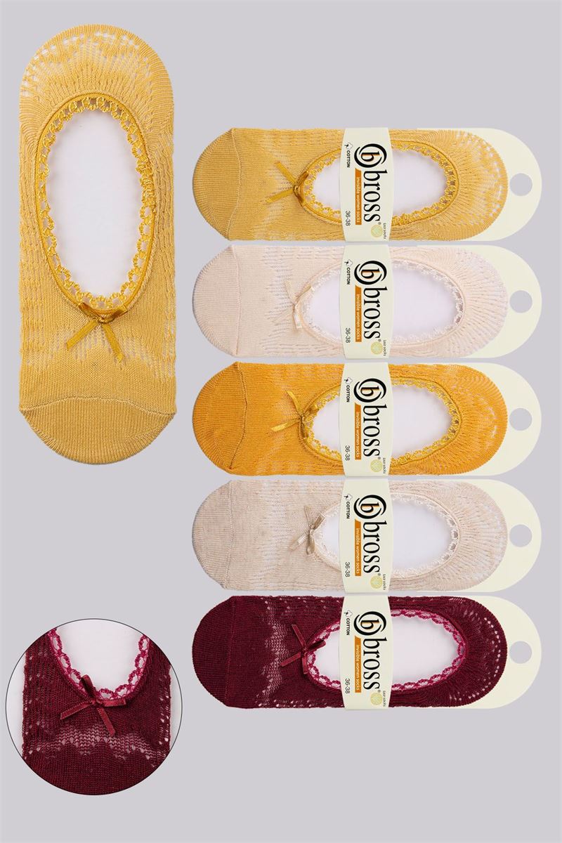 BROSS
 WOMEN FISHNET NO-SHOW SOCKS ASORTY