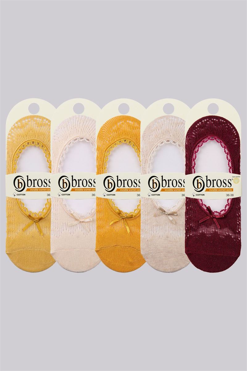 BROSS
 WOMEN FISHNET NO-SHOW SOCKS ASORTY