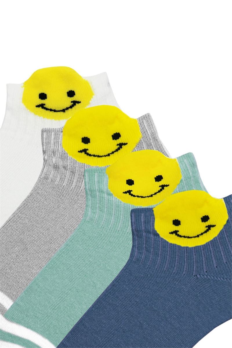 BROSS 3D EMOJİ DESENLİ ERKEK ÇOCUK KISAKONÇ ÇORABI ASORTİ
