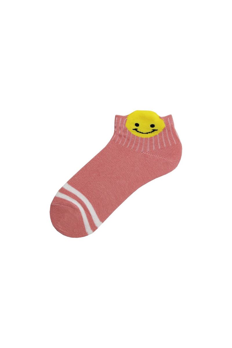 BROSS 3D EMOJI PATTERNED GIRLS MID-CALF SOCKS ASORTY