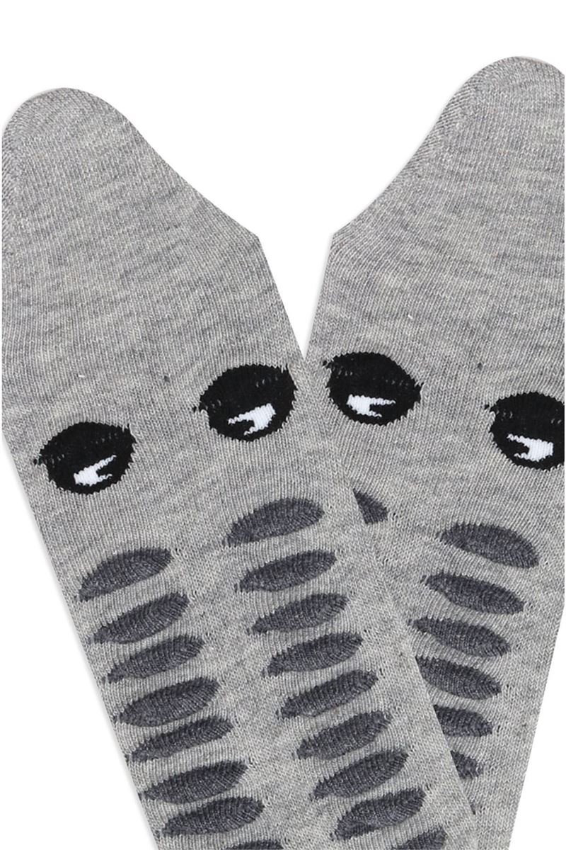 BROSS 3D CROCODILE PATTERNED BOYS SHORT-CALF SOCKS ASORTY