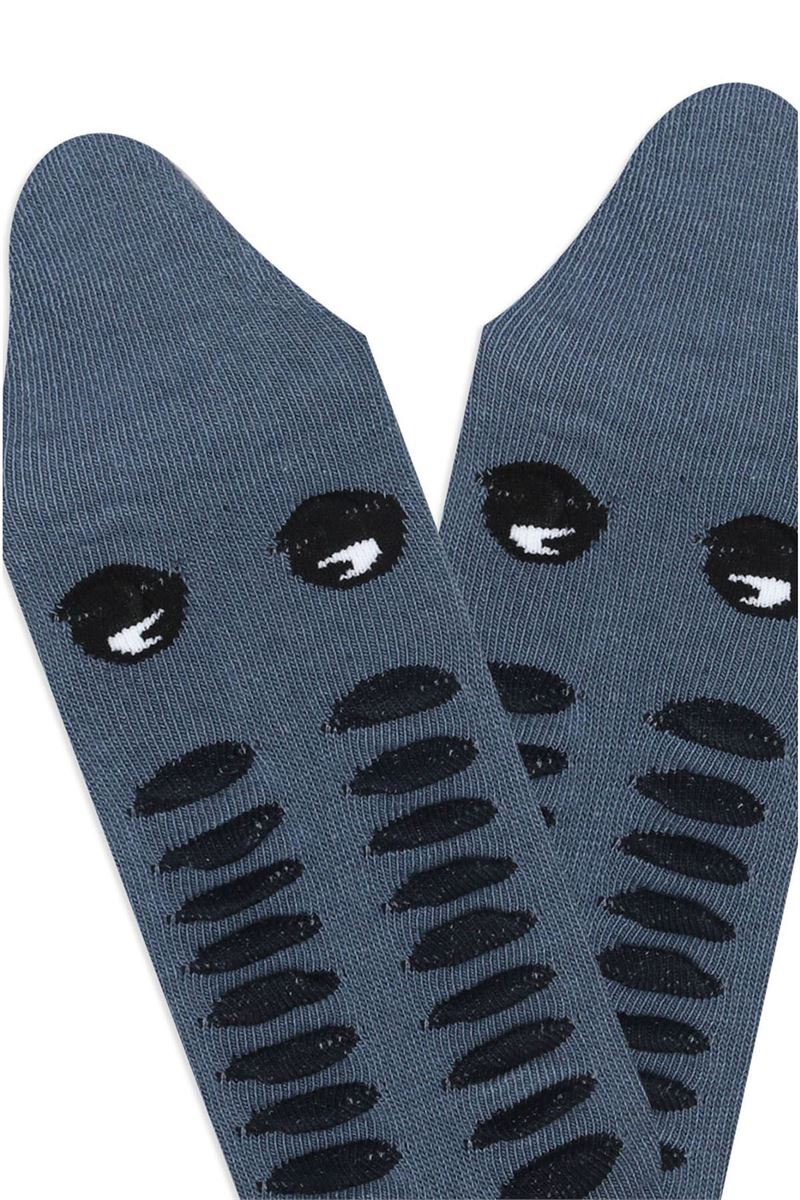 BROSS 3D CROCODILE PATTERNED BOYS SHORT-CALF SOCKS ASORTY