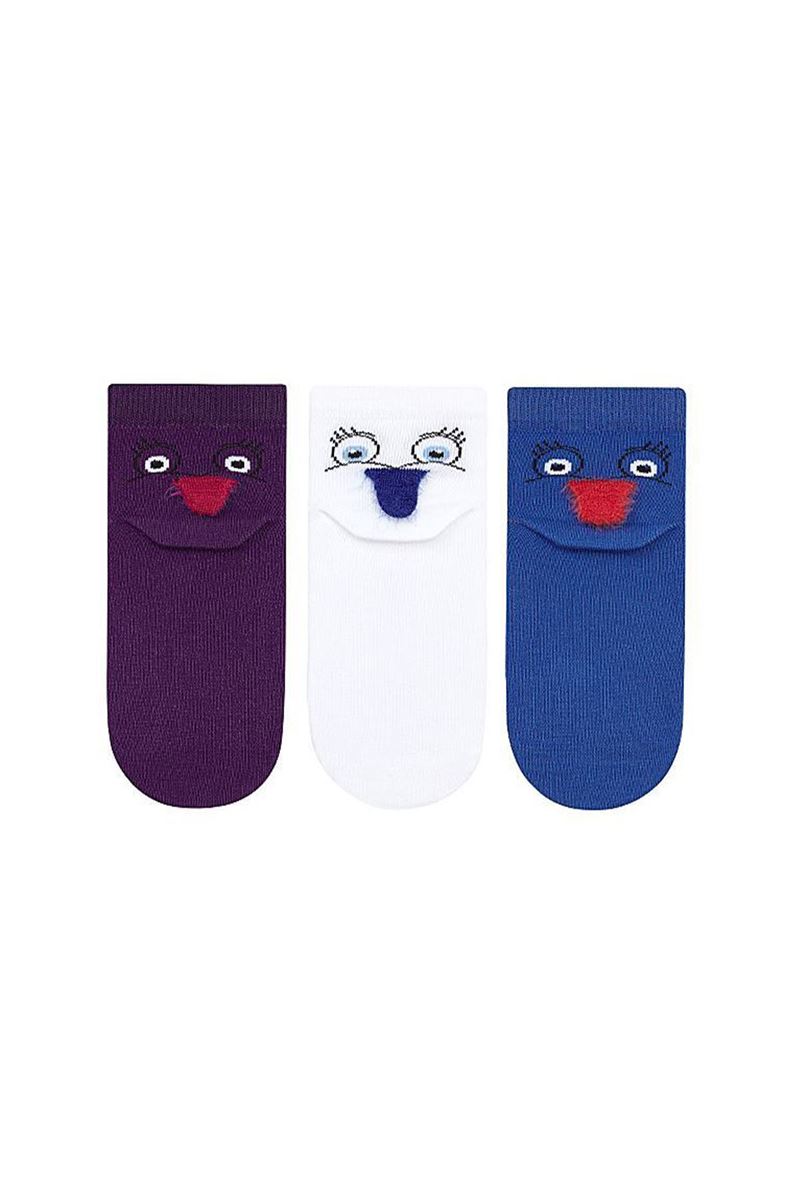 BROSS 3D COLORFUL BIRD PATTERNED BOYS SOCKS ASORTY