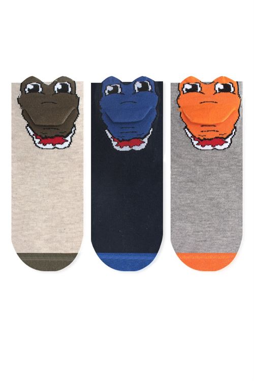 3D Alligator Patterned Boys Short-Calf Socks 12