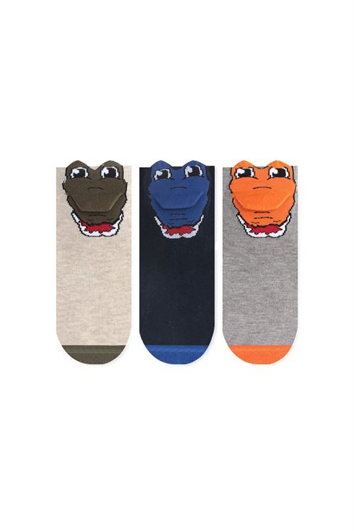 3D Alligator Patterned Boys Short-Calf Socks 12