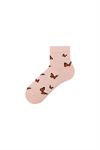 WOMAN MID-CALF SOCKS BUTTERFLY PATTERNED