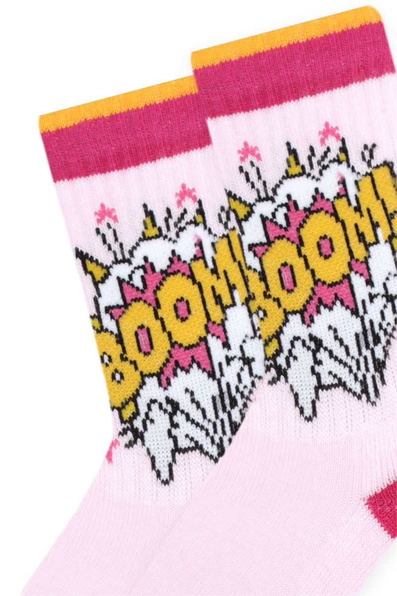 BROSS SLOGAN WRITTEN GIRLS  TERRY SOCKS ASORTY