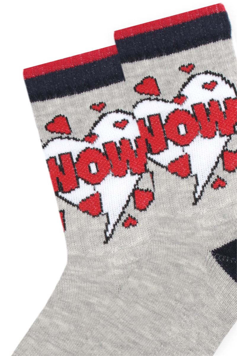 BROSS SLOGAN WRITTEN GIRLS  TERRY SOCKS ASORTY