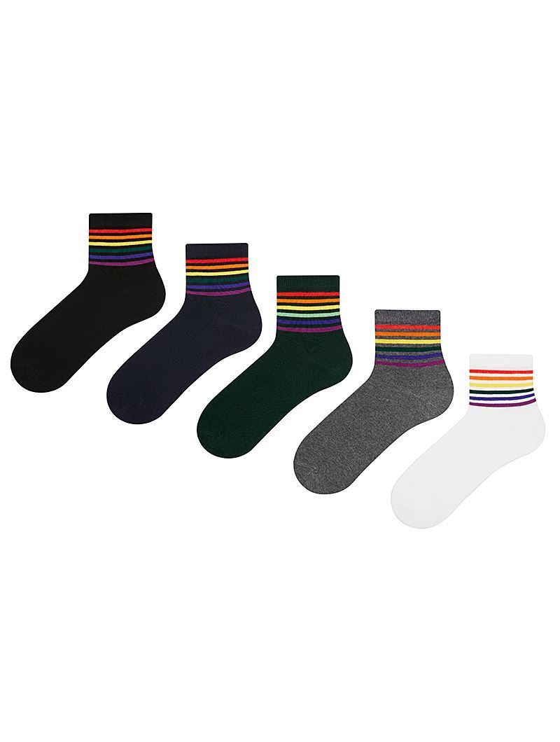 BROSS RAINBOW COLORED DERBY MEN S WAITER SHORT STOCKING ASORTY
