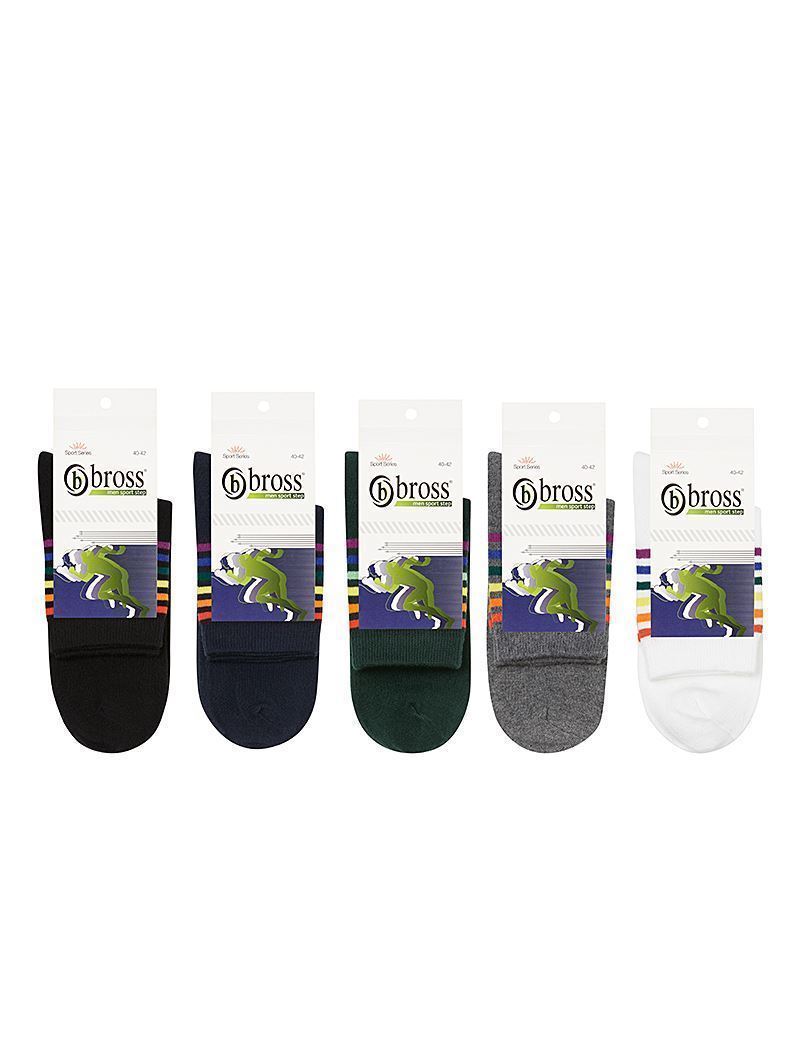 BROSS RAINBOW COLORED DERBY MEN S WAITER SHORT STOCKING ASORTY
