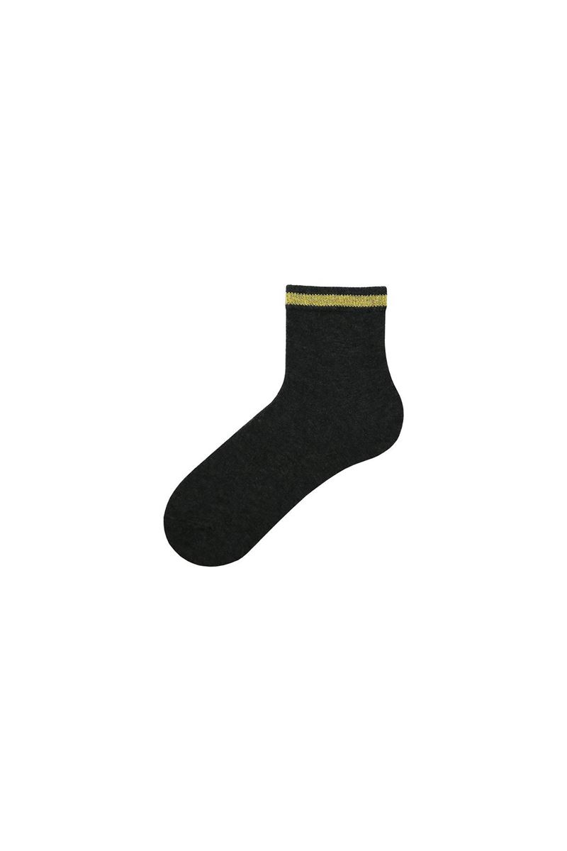 BROSS GLITTERY CIRCLE PATTERNED WOMENS MID-CALF SOCKS ASORTY