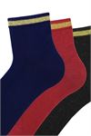 GLITTERY CIRCLE PATTERNED WOMENS MID-CALF SOCKS