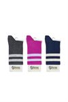 RUBBER CIRCLE PATTERNED WOMEN MID-CALF TERRY SOCK