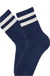 RUBBER CIRCLE PATTERNED WOMEN MID-CALF TERRY SOCK