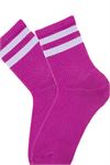 RUBBER CIRCLE PATTERNED WOMEN MID-CALF TERRY SOCK